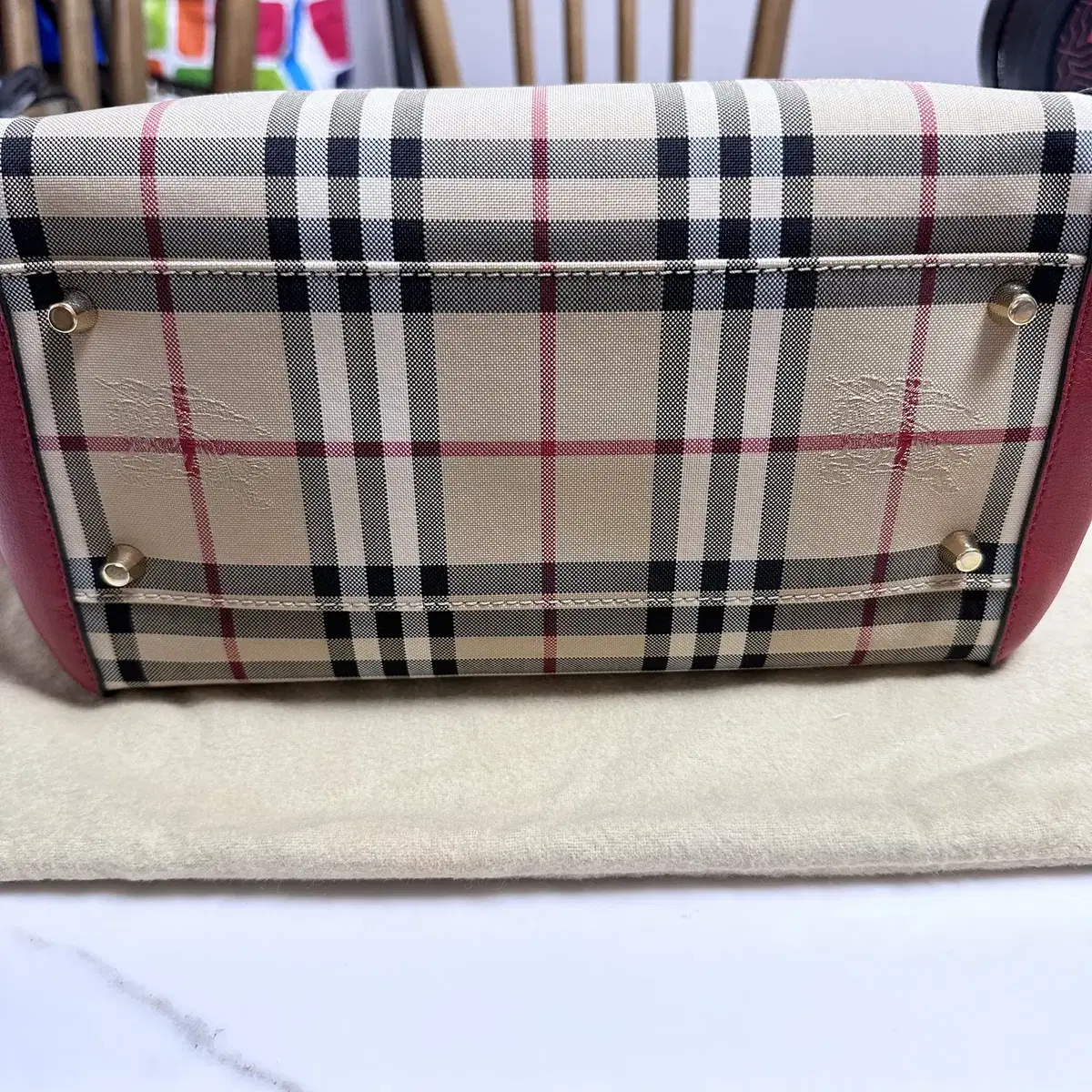 Burberry 버버리 호스페리 체크 캔터베리 패널 토트백