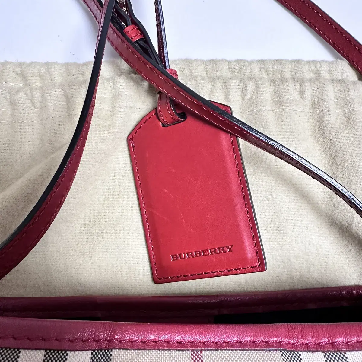 Burberry 버버리 호스페리 체크 캔터베리 패널 토트백