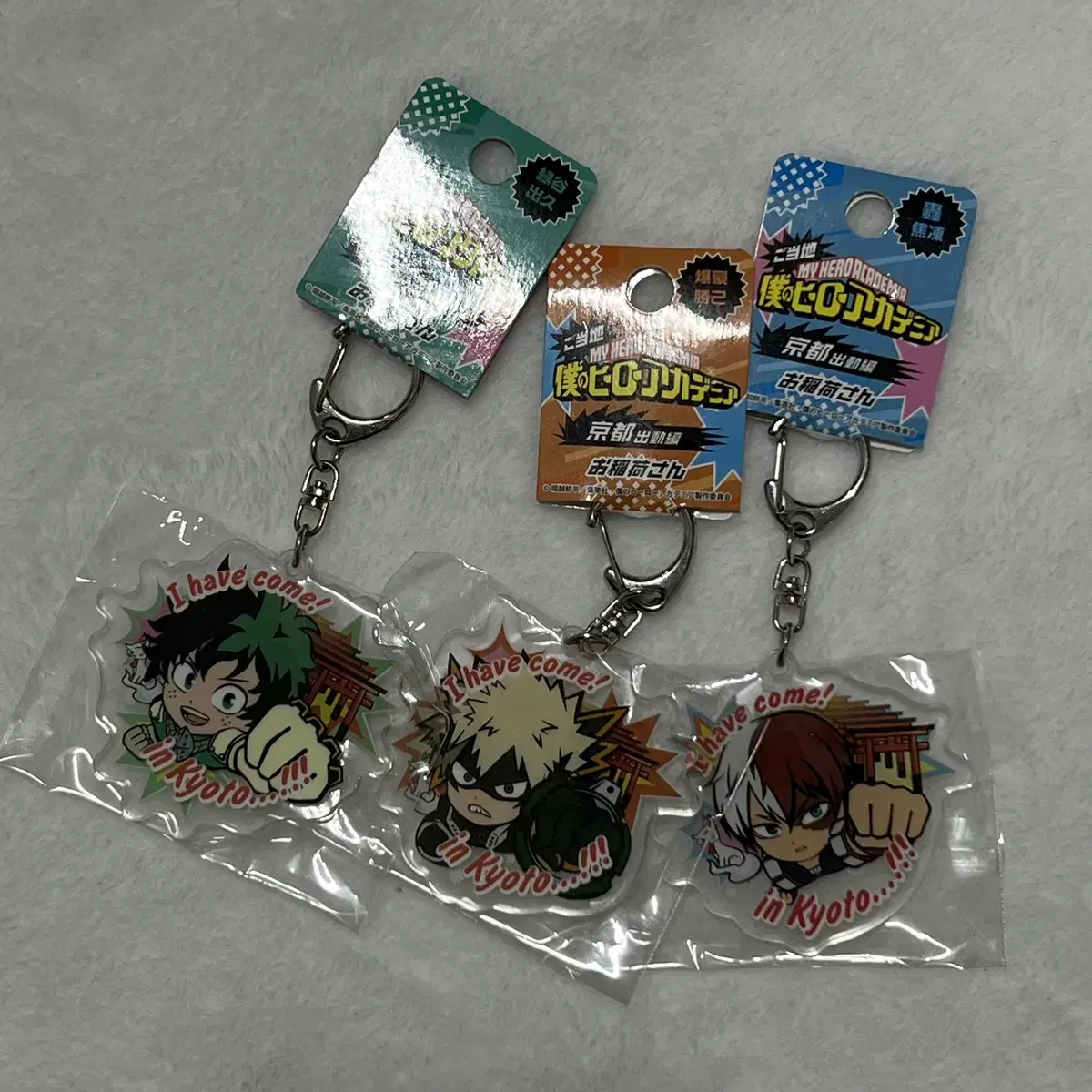 Bulk Nahia Hiroaka Kyoto Limited acrylic keyring Midoriya Todoroki, Bakugo