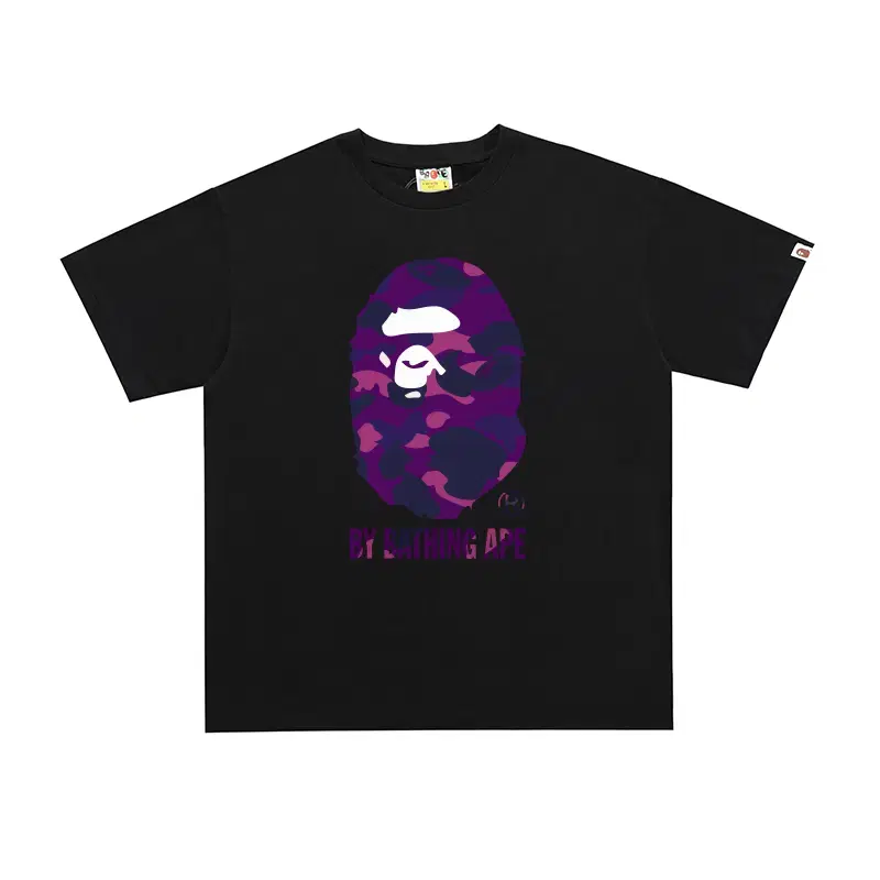 {New}Vape Camo Short Sleeve T-Shirt #D081 Black Purple BAPE