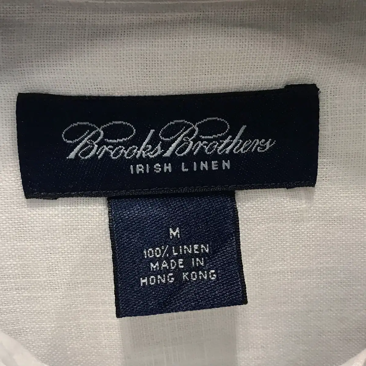 Brooks Brothers 화이트 클래식 린넨 와이셔츠 반팔