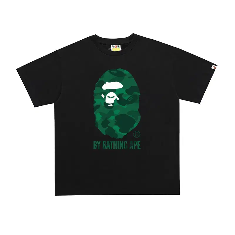 {새상품}베이프 카모 반팔티셔츠 #D081 블랙그린 BAPE