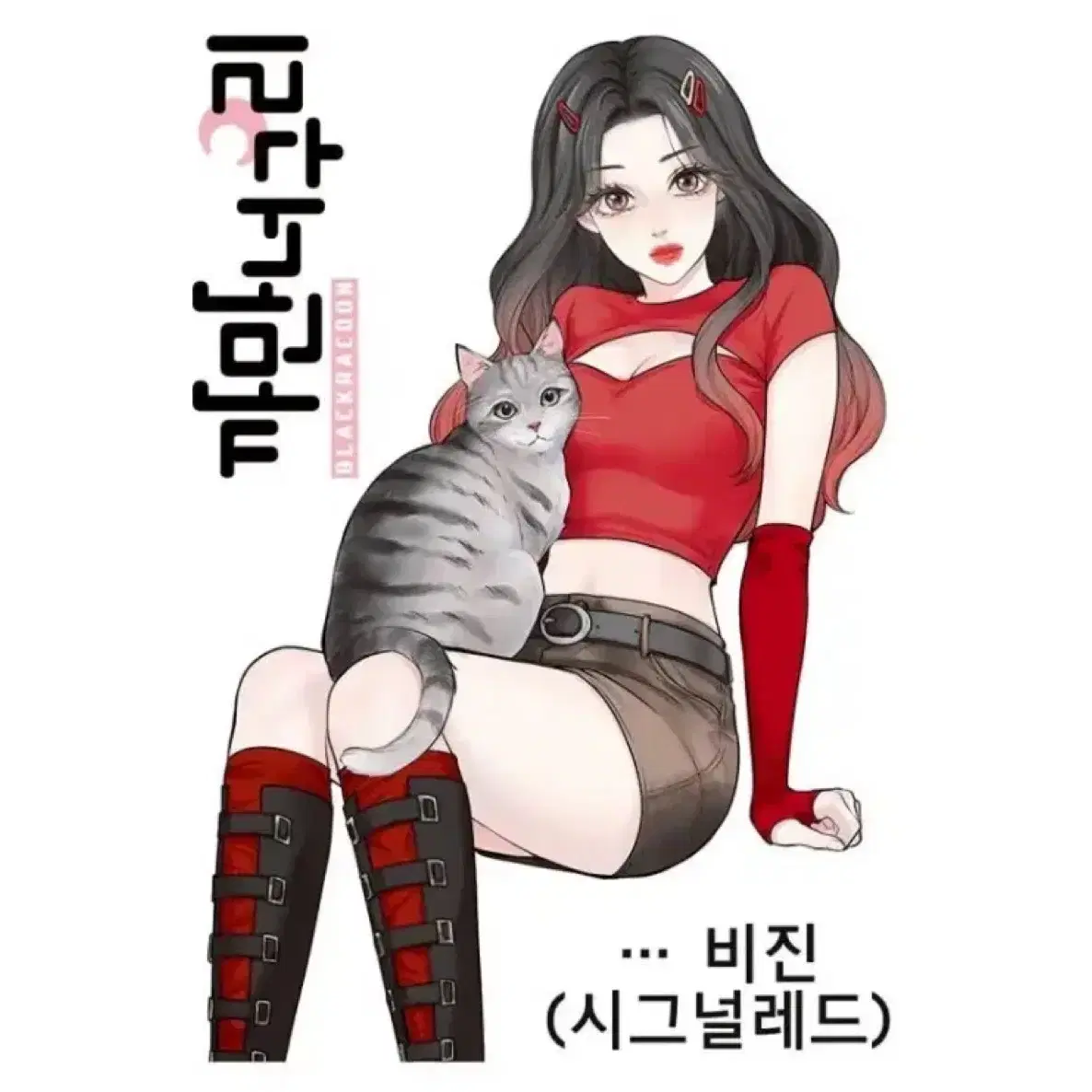 까만너구리 비진 색상별 띵 총 6장