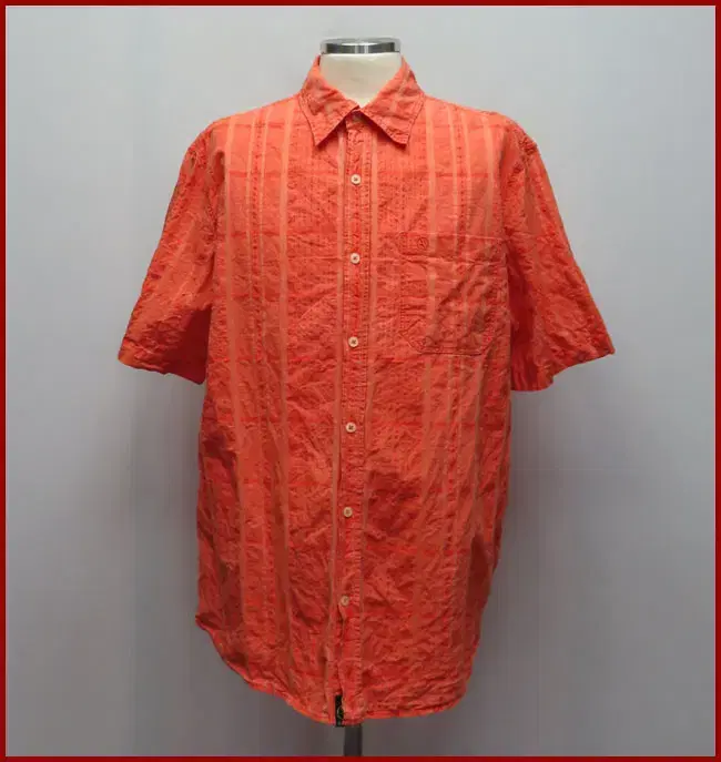 Aigle/Orange short-sleeved southern shirt/110 size/Tabongguze(B-7)