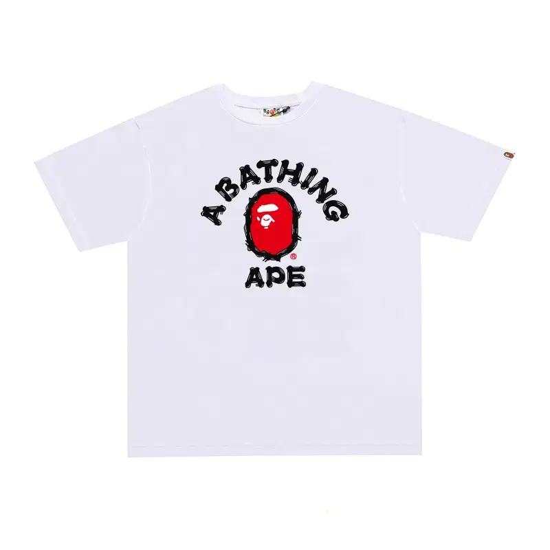 {새상품}베이프 카모 반팔티셔츠 #D030 화이트레드 BAPE