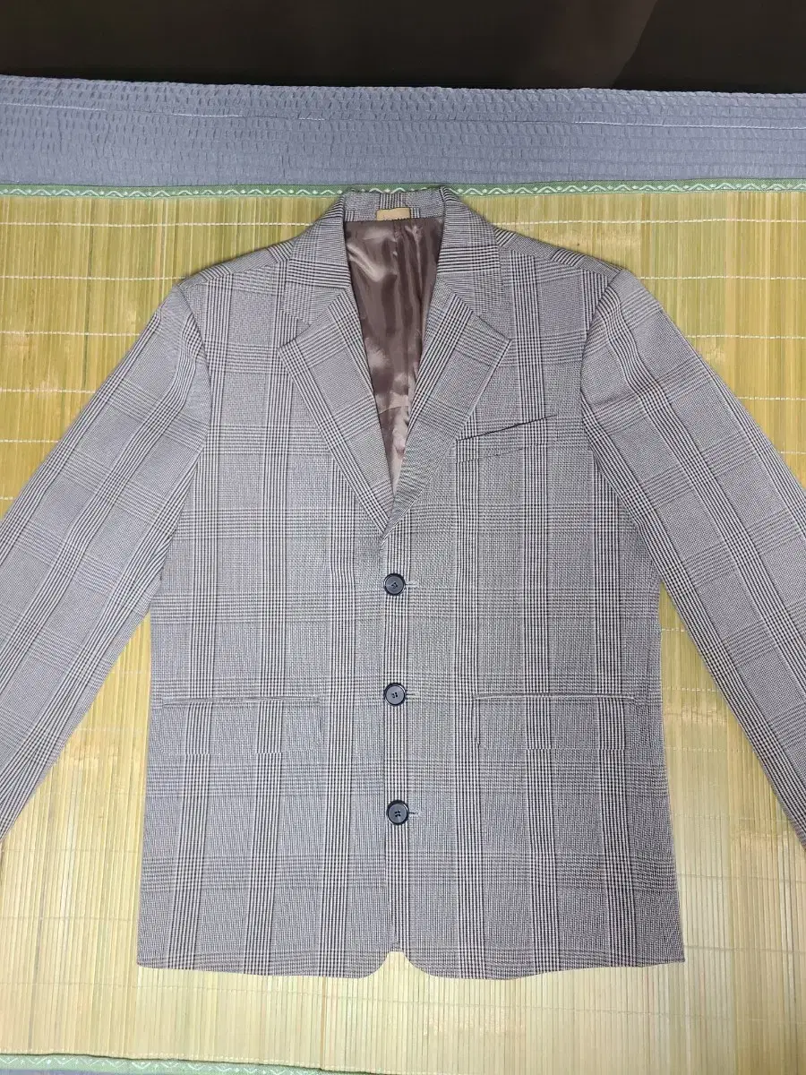 Lo-fi over-fit neutro check blazer S