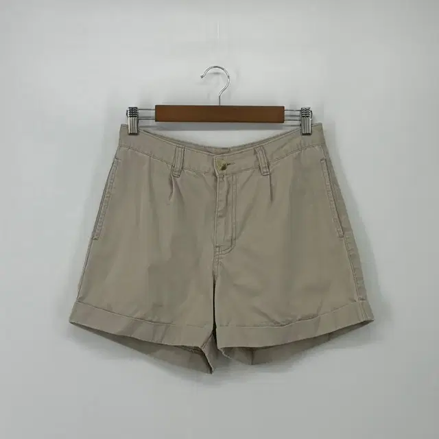 롤업 4부 반바지 면바지 (28 size / BEIGE)