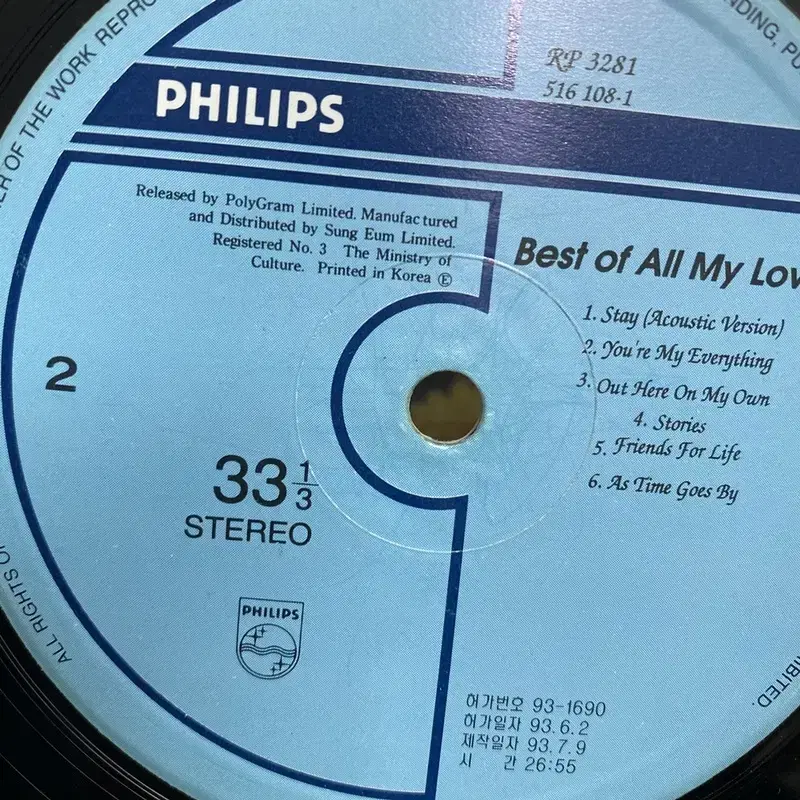 BEST OF ALL MY LOVING LP / C1341