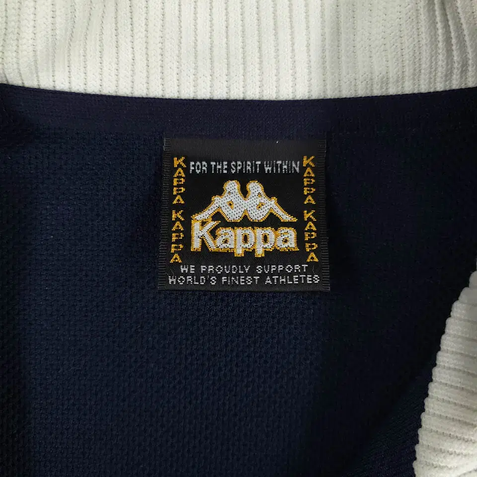 KAPPA 카파 90s 네이비 화이트 사이드라인 올드스쿨 트랙탑 집업 져