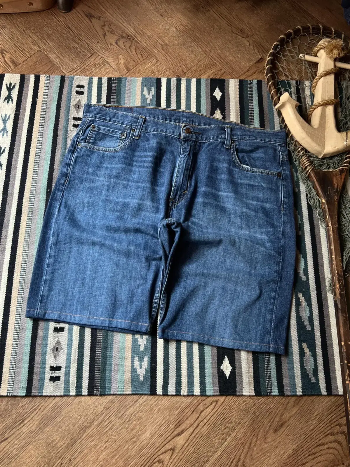 [38]Levi's 569 Bermuda Wash Denim Pants