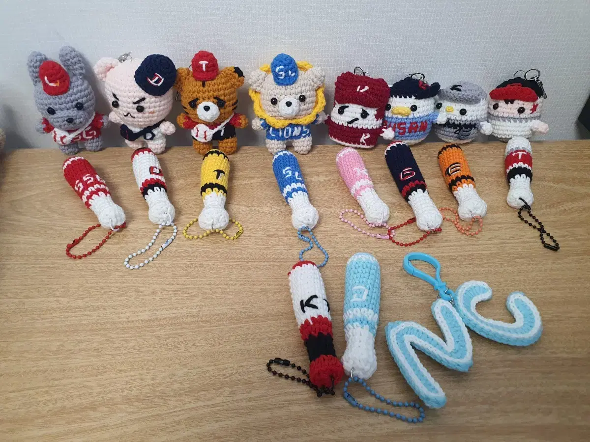 Baseball lightstick bag keyring (you can add a baseball)