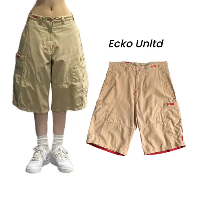 ECKO 에코 언리미티드 버뮤다 와이드 카고 반바지