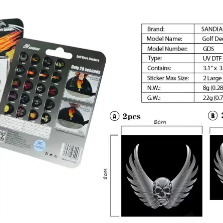 산디앤 SANDIAN 골프 헤드 데코 스티커 20종