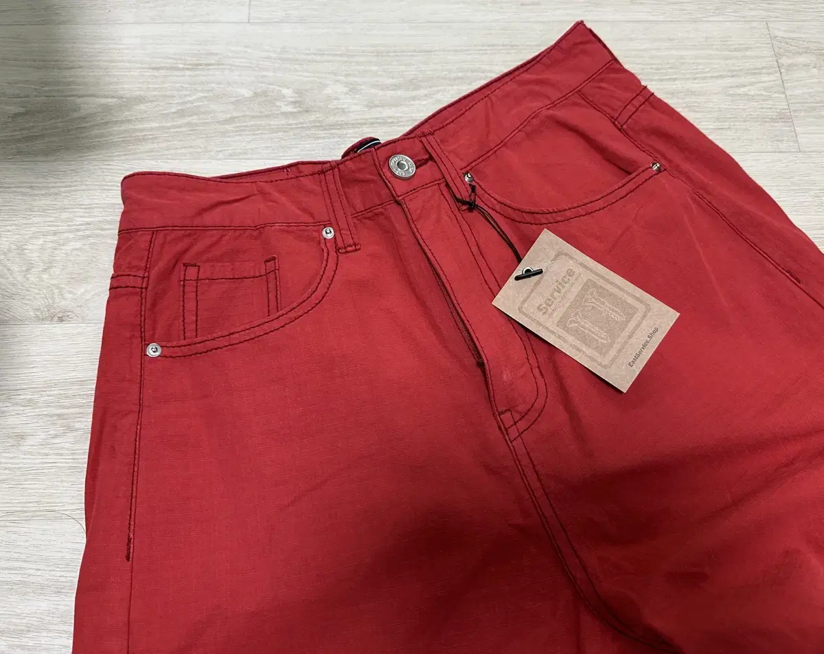 이스트서비스샵 Ballon Dyed Cargo Pants - Red