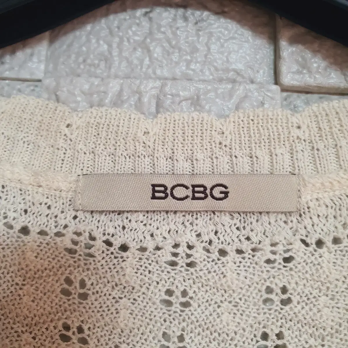 BCBG 비씨비지 레이스 민소매 가디건 조끼