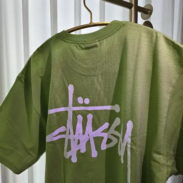 스투시 STUSSY Basic tee    L   라임색