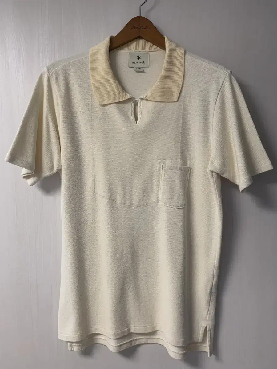 Snowpeak Men's Ivory Short Sleeve PK Shirt sells