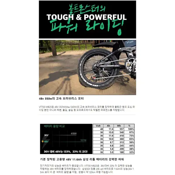 [렌탈_현금지원]볼트몬스터 VT700 MB20 11.6Ah 20인치 전기