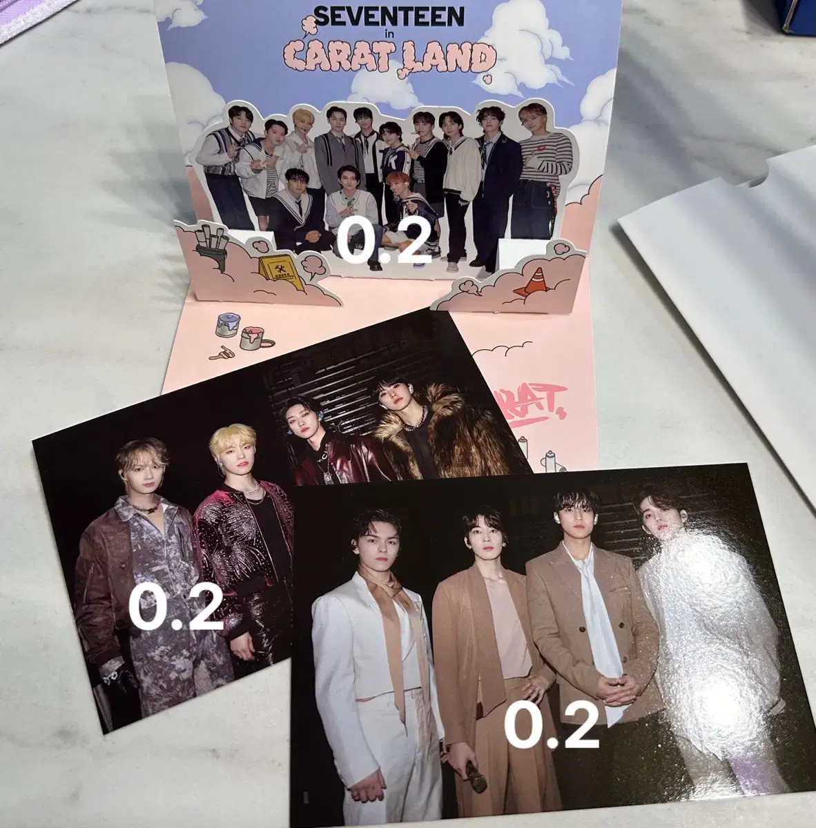 Seventeen Caratland Pop Up Card, Unit Card