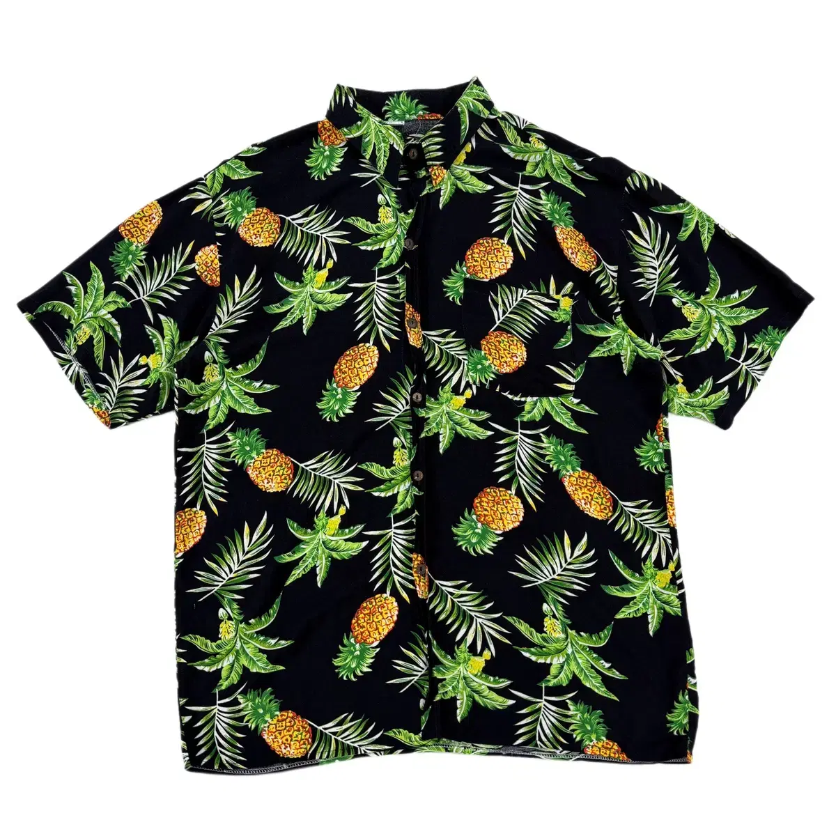 [M] Pineapple Hawaiian Rayon Shirt