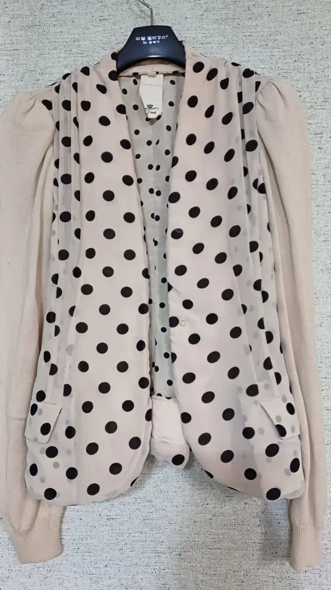 Ozsecond Knit Sleeve Dot Jacket(44)