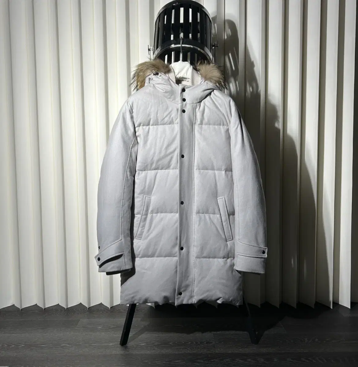 [UTC]Lardini goose down cashmere wool raccoon fur puffer jacket