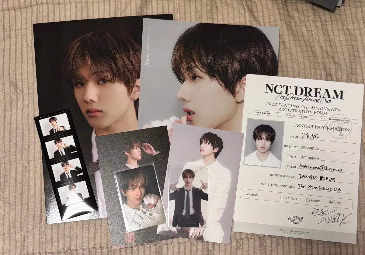 nct dream season's greetings jisung full set wts sell sig buncheol fencing club2023 photocard