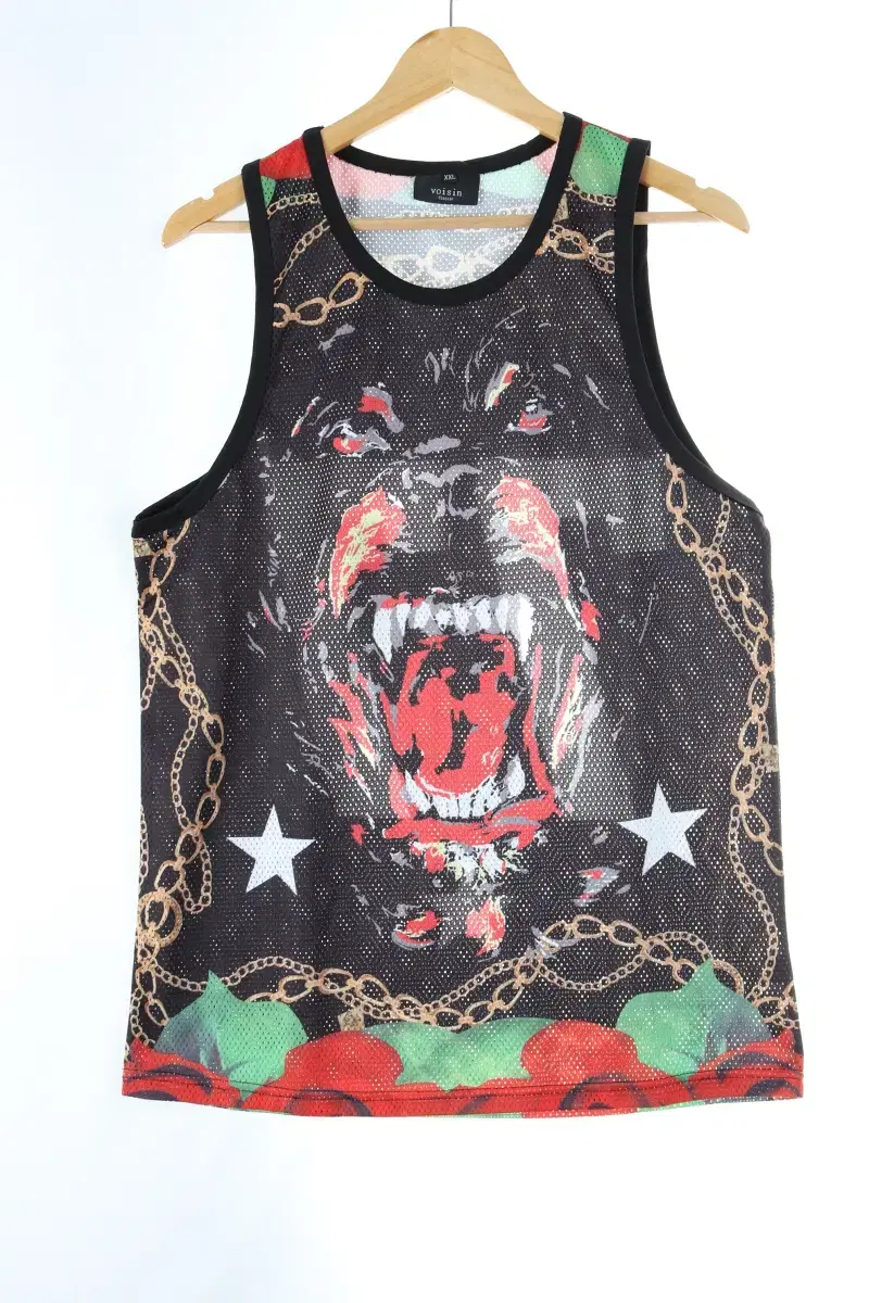 (XL) Branded Vintage Basketball Sleeveless Black Mesh Bulldog Min - DBAF