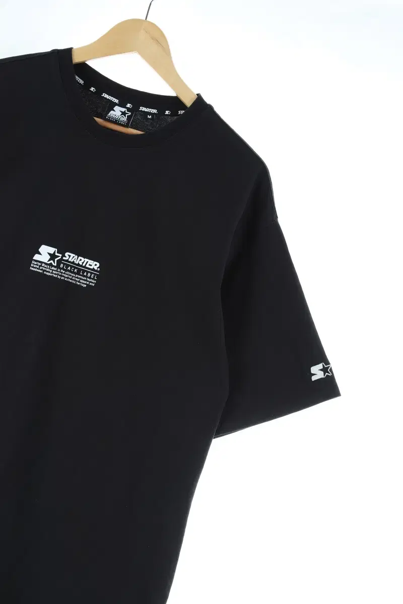 (M) Starter Short Sleeve T-Shirt Black Old School Boxy Fit Limited Edition - DB11