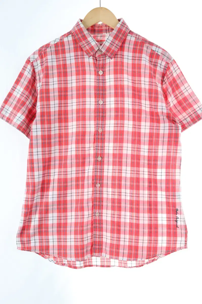 (XL) BrandVintage Short Sleeve Shirt Nambang Pink Check Cotton Amekaji-DB35