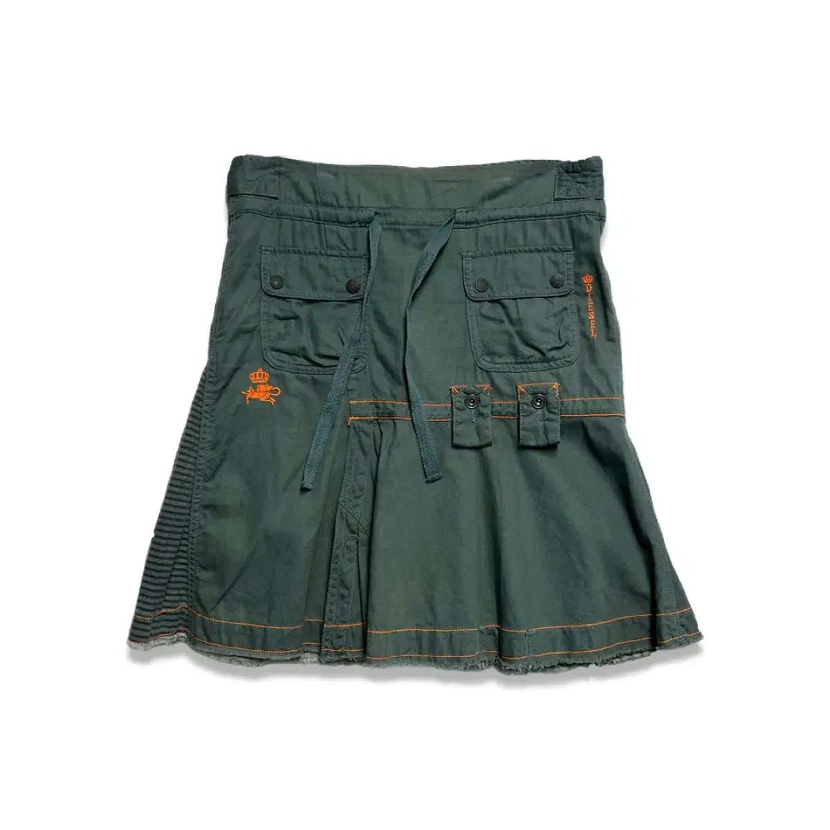 [DIESEL] Diesel Low-Rise Pocket-Stitched Midis Skirt