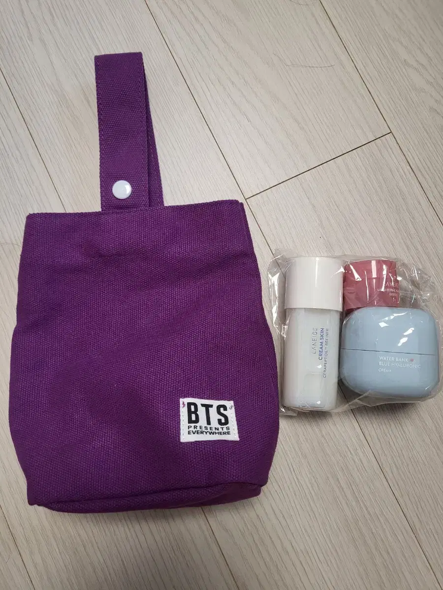 BTS 10th Anniversary Laneige pop up Cosmetic Bag