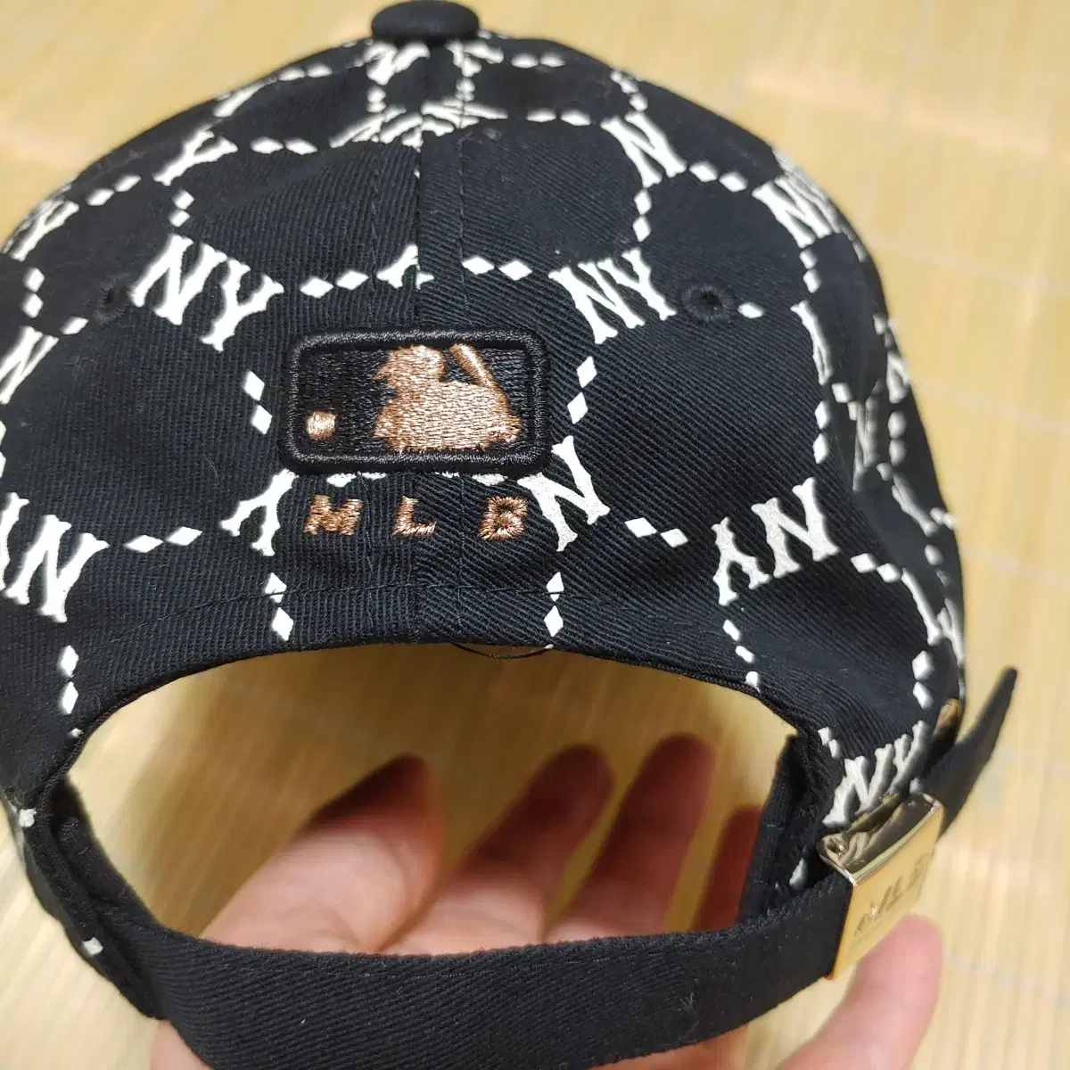 MLB모자  KIDS모노그램 자카드 야구모자