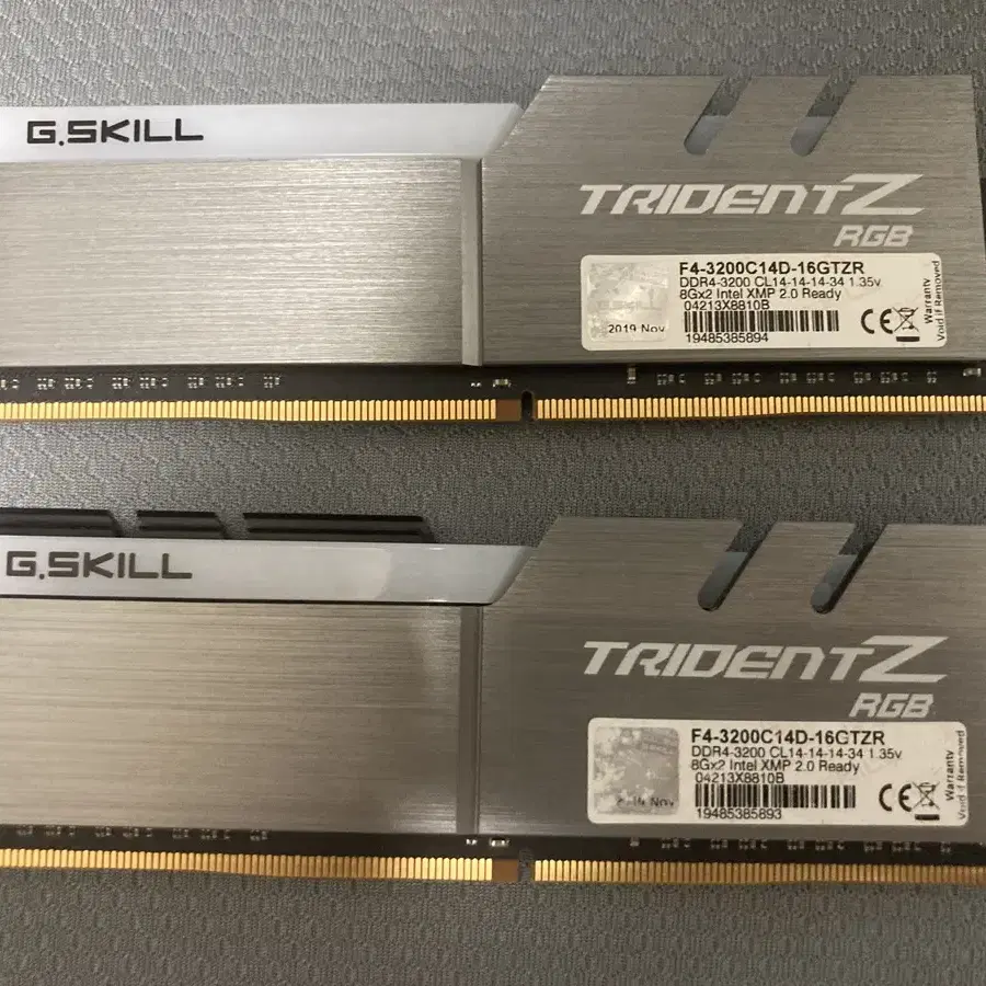 지스킬 DDR4 고수율 16gb(8x2) 2세트 cl14 cl15