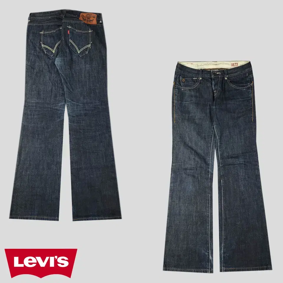 Levi's Cooper 1873 Jin Blue Indigo Bootcut Button Fly Lowrise Y2K