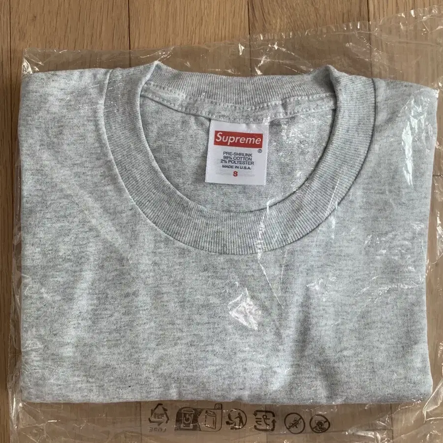 [S] supreme 슈프림 박스로고 카모 반팔 티셔츠 애쉬 그레이