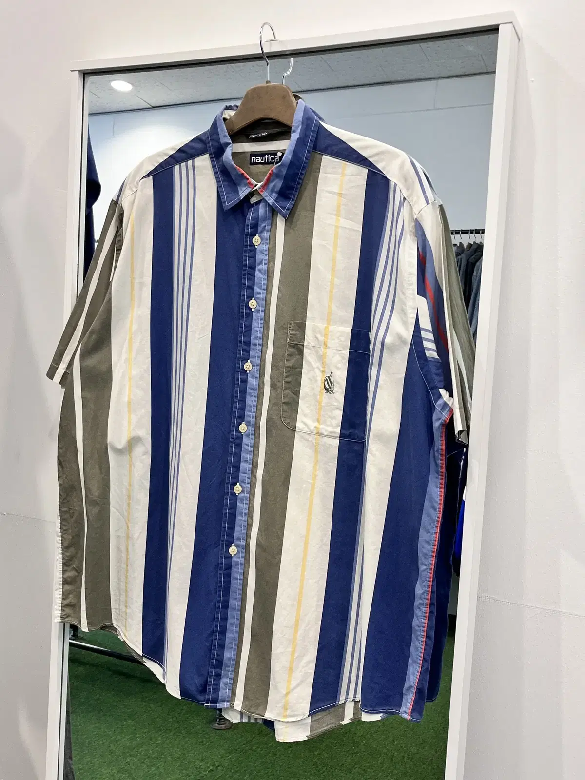 90s Nautica Nautica Striped Short Sleeve Shirt