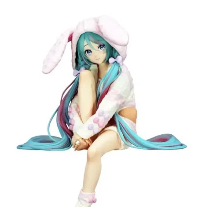 FURYU Vocaloid Hatsune Miku Noodle Stopper Figure Bunny Ears Hooded ver