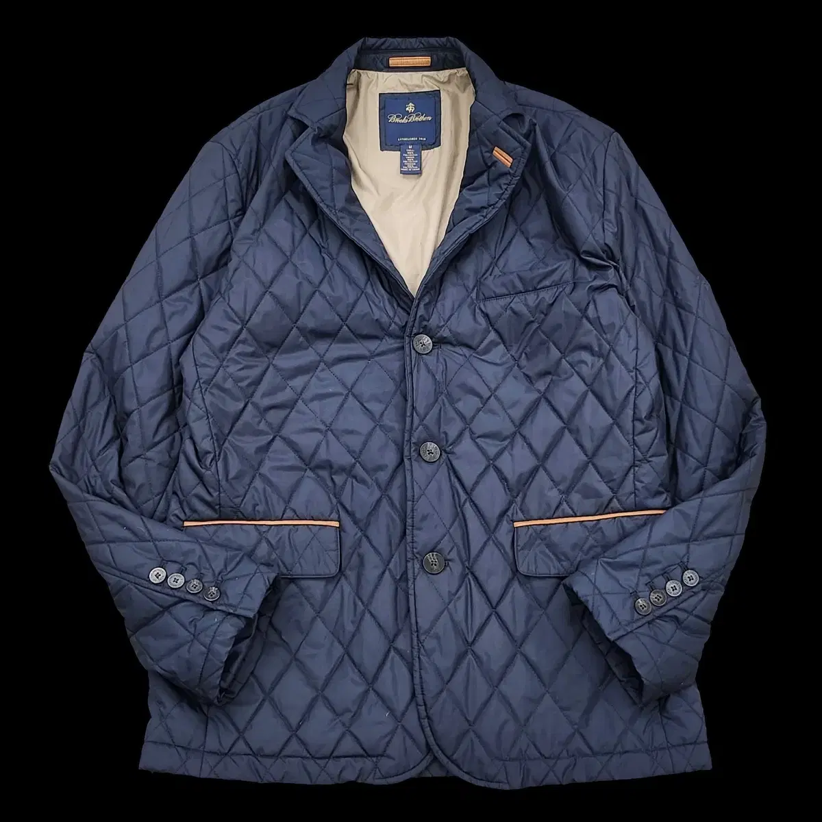 [M] Brooks Brothers Navy Quilted Jacket