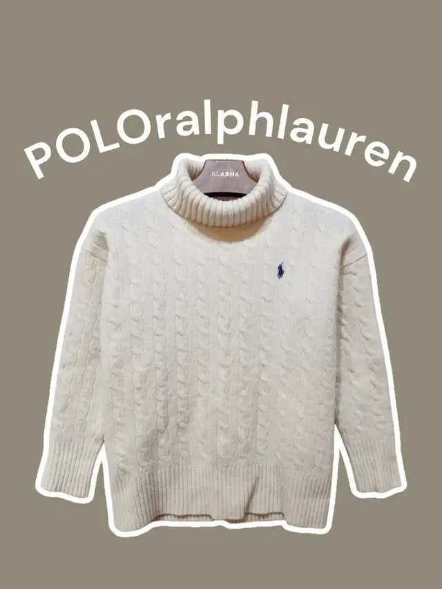 [L]POLOralphlauren 폴로랄프로렌 목폴라 캐시미어 케이블니트