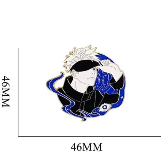 주술회전 고죠 사토루 핀 뱃지 패션 가방 장식