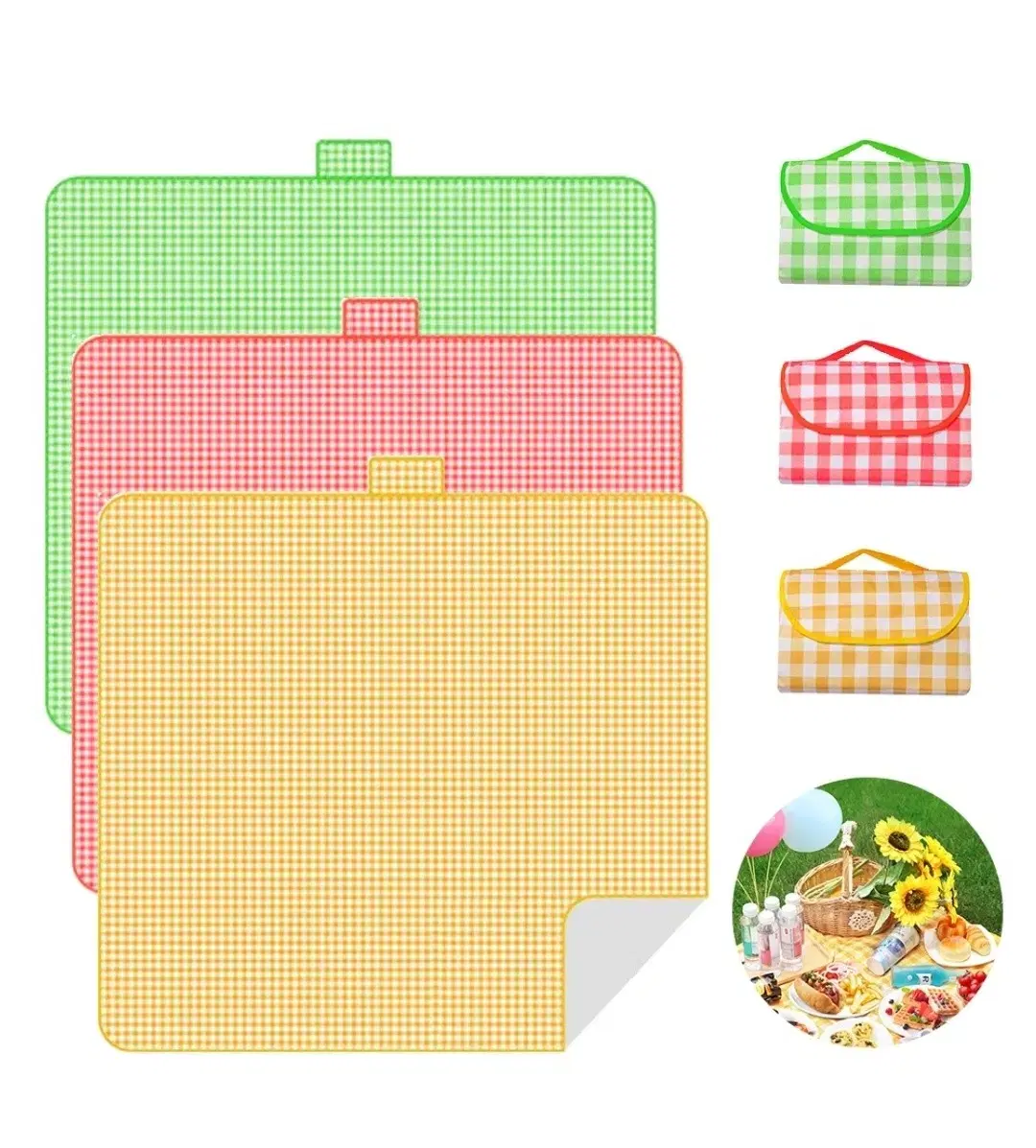 (New) ,Picnic Mat 3 Colors 3 Sizes