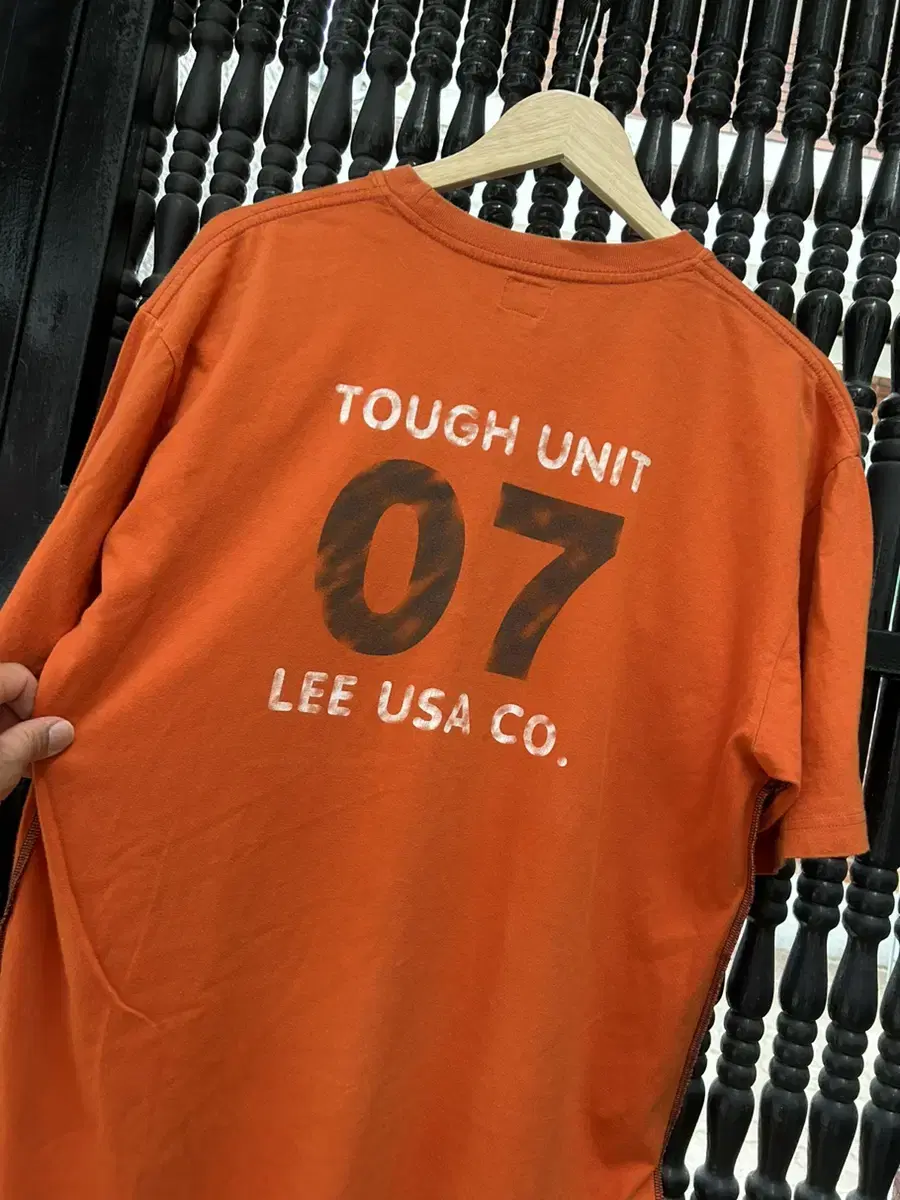 LEE USA Orange Vintage Oversized Cotton Shortsleeves