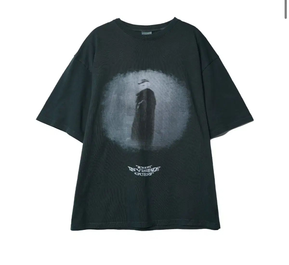 [L]Nonfloor Renewalver Destroyed Invisible Guest T-Shirt Dark Green