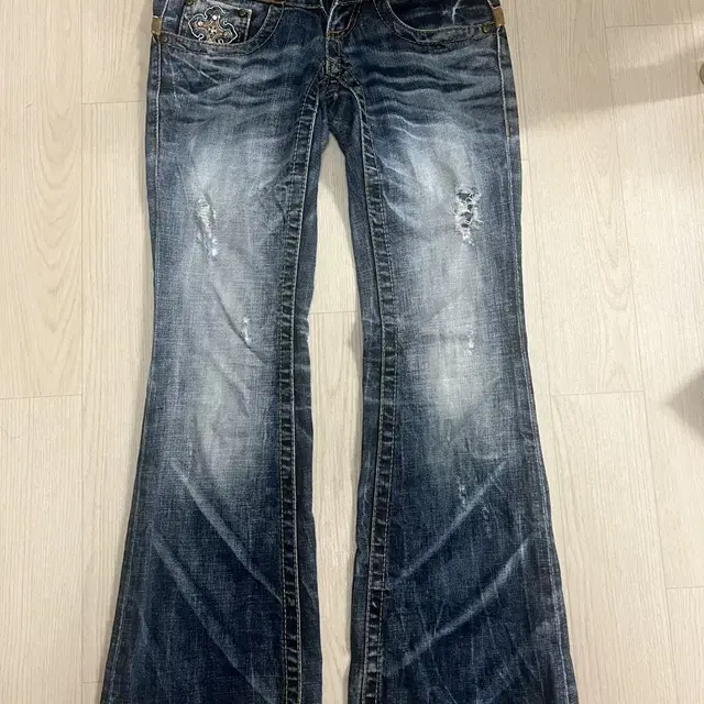 Lolita jeans JPN 빈티지 펑크 십자가 부츠컷 팬츠