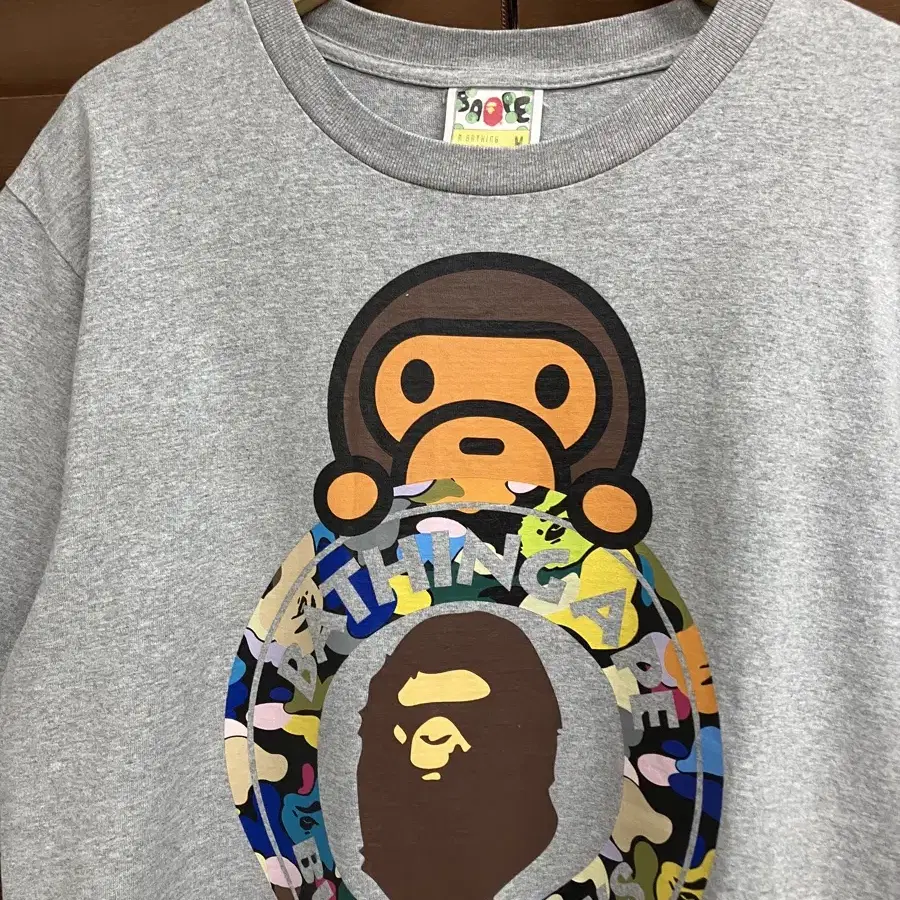 BAPE 베이프 마일로 비지웍스 멀티 카모 반팔티