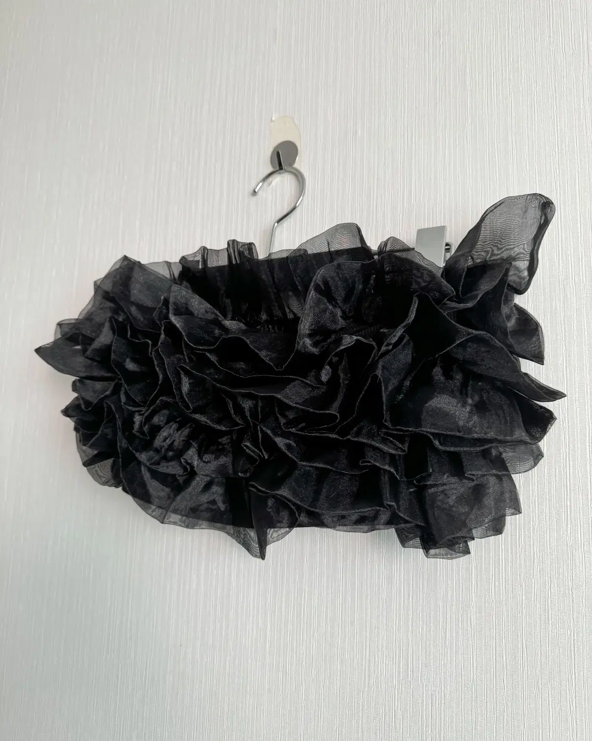 Organza frill tube top