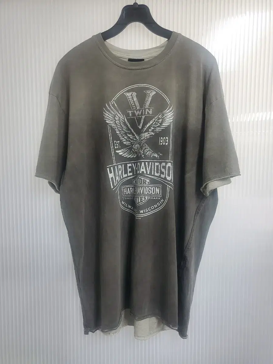 Vintage Harley-Davidson Washed Short Sleeve T-Shirt Gray L