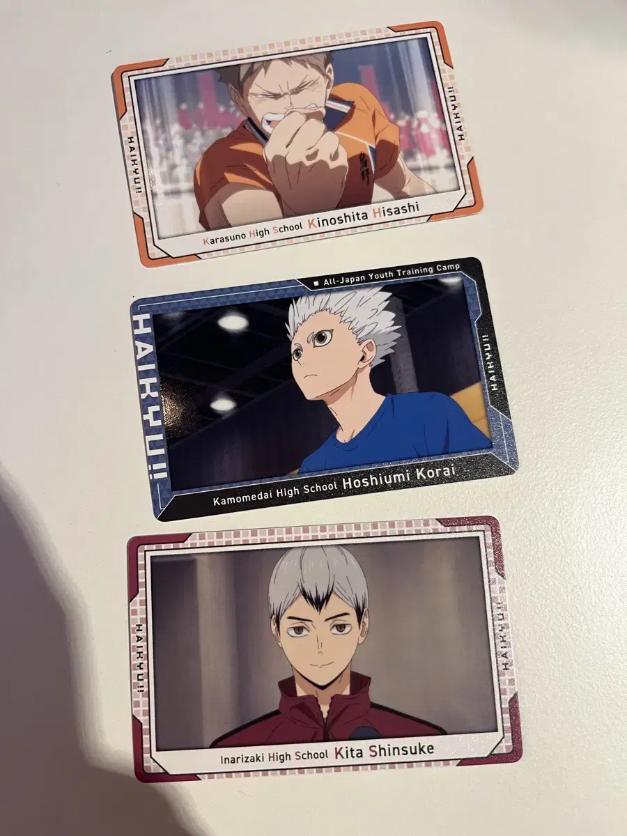 Haikyuu Snapcard (Kita, Hoshi, Hoshiumi, Kinoshita)