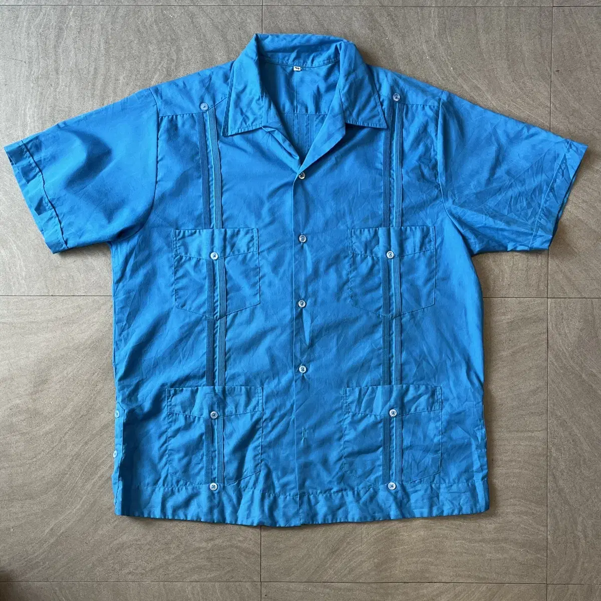 Vintage authentic guayabera dip bloo vahn shirt